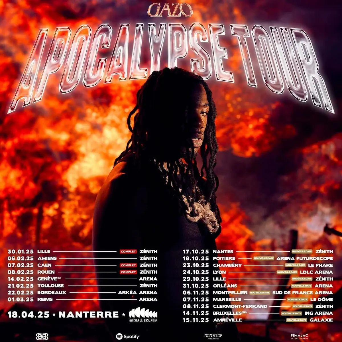 Gazo Apocalypse Tour Poster 2025